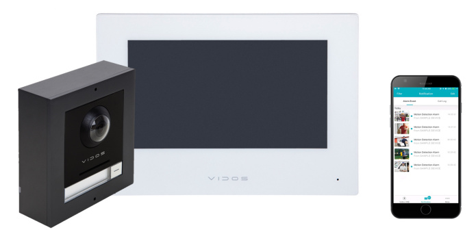 Zestaw wideodomofonu IP Vidos S2201-M2010W Podtynkowy